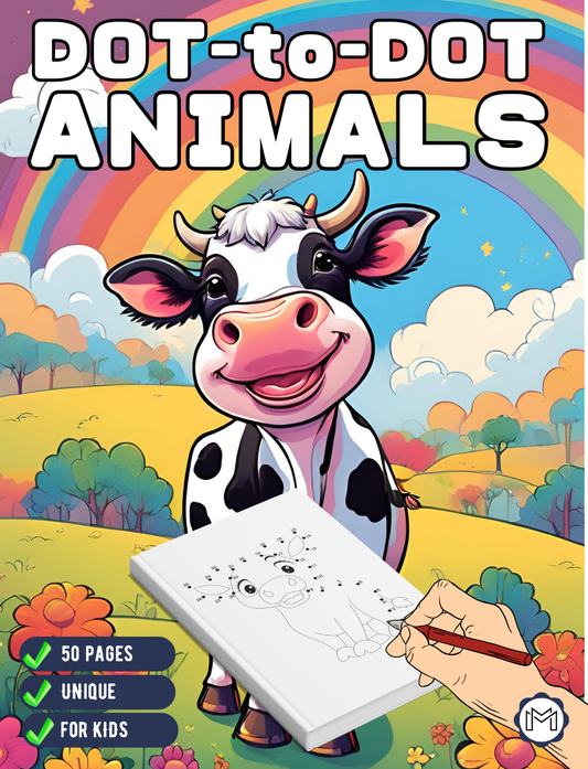 Dot to Dot Animal Lover Activity Book Gift for Kids Ages Boys Girls Teens Preschool Toddlers 50 Pages Cute Animals Dot to Dot Puzzle