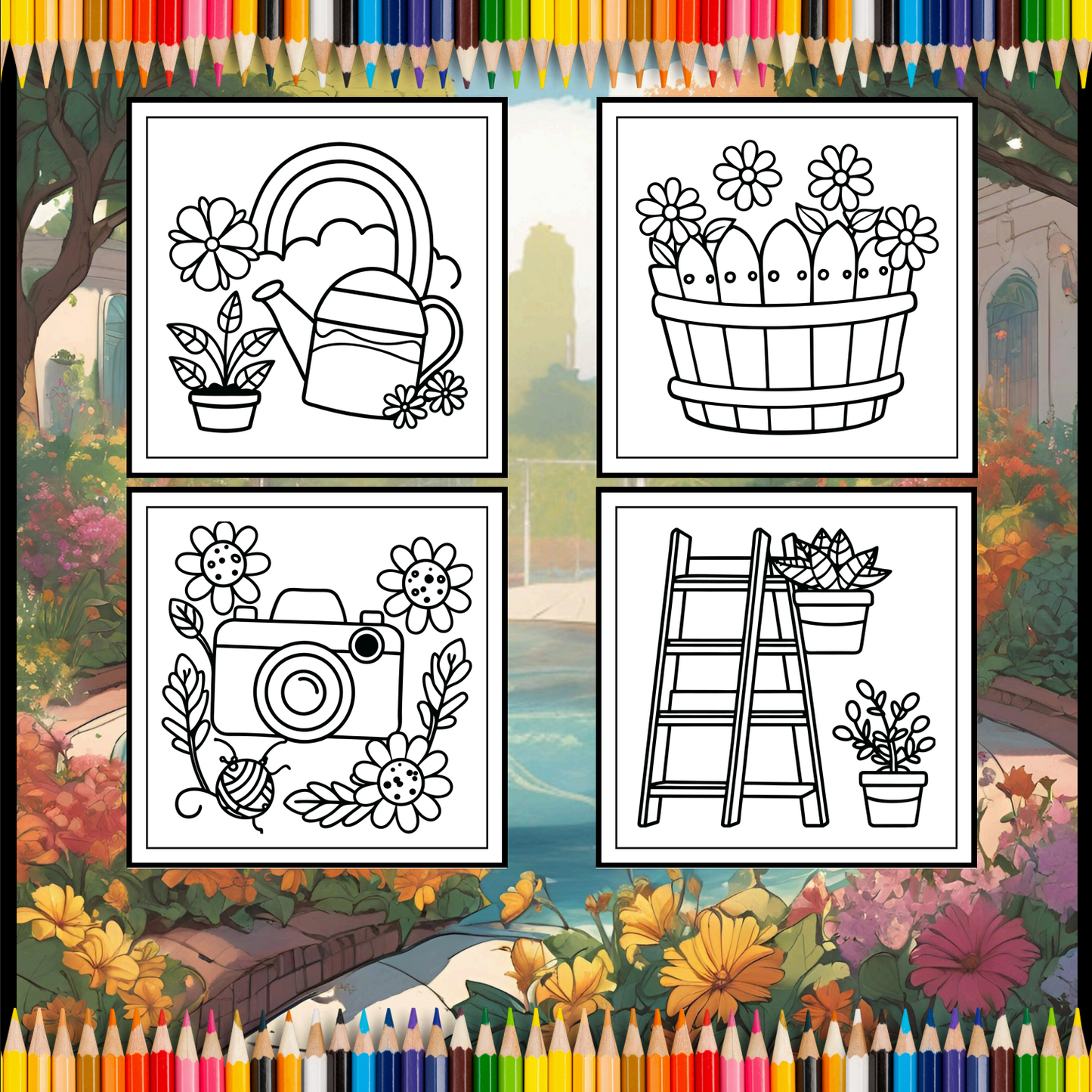 Cute Spring Coloring Book Gift for Adults Men Women Kids Young Boys Girls Teens Youth Bold and Easy Spring Coloring Sheets for Children