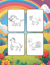 Load image into Gallery viewer, Dot to Dot Animal Lover Activity Book Gift for Kids Ages Boys Girls Teens Preschool Toddlers 50 Pages Cute Animals Dot to Dot Puzzle

