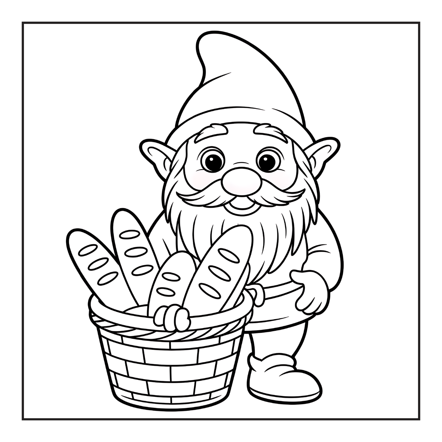 Bold Easy Simple Whimsical Gnome Coloring Sheets Cozy and Comfy Garden Gnomes Coloring Book Gift for Adults Men Women Kids Boys Girls Teens