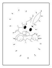 Load image into Gallery viewer, Easter Lover Dot to Dot Book 50 Pages Easter Bunny Rabbit and Eggs Dot to Dot Activity Coloring Book Gift for Kids Preschool Ages Boys Girls
