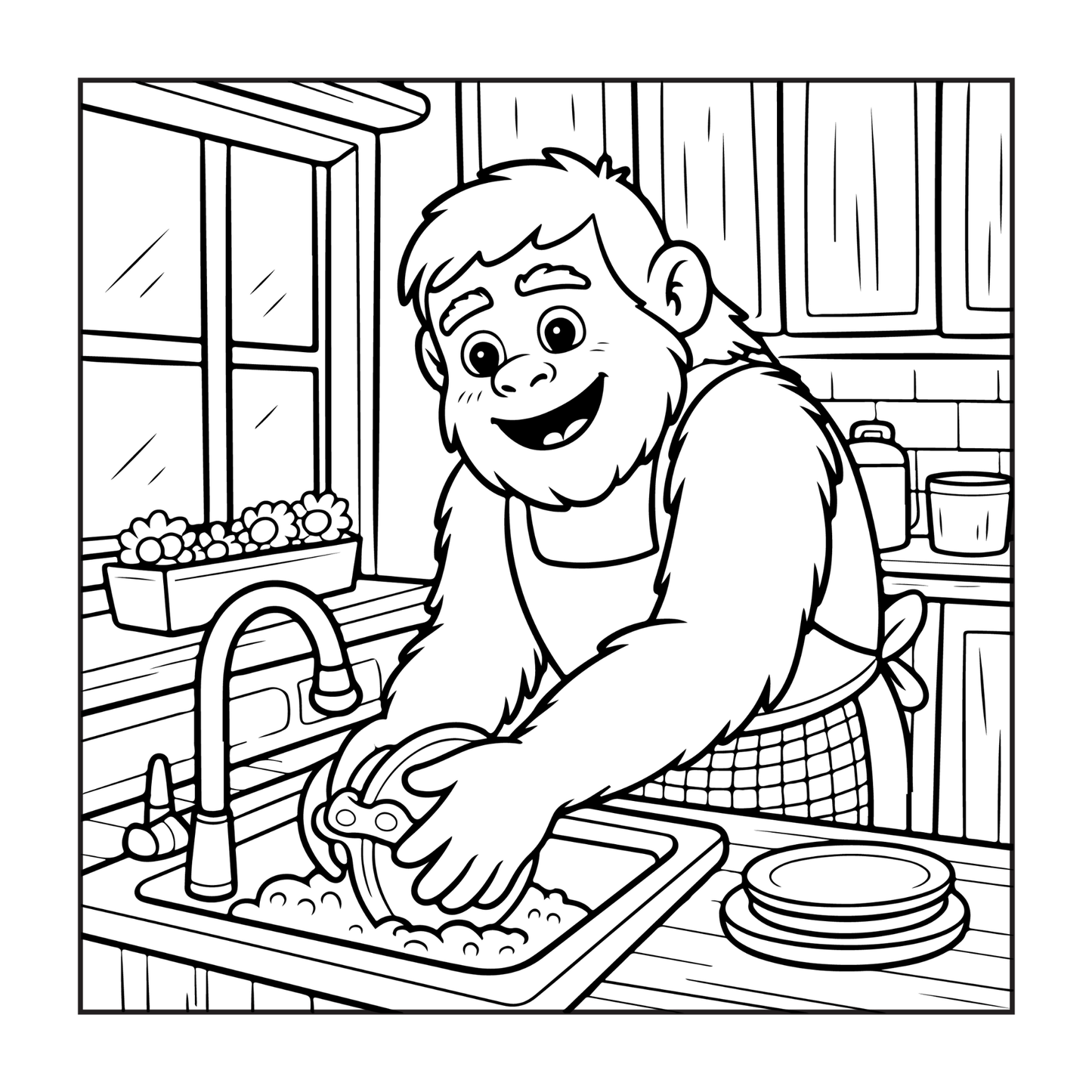 Cute Bigfoot Sasquatch Coloring Book Gift for Adults Kids Boys Girls Teens Cool Funny Bigfoot Mythical Creature Coloring Activity Book