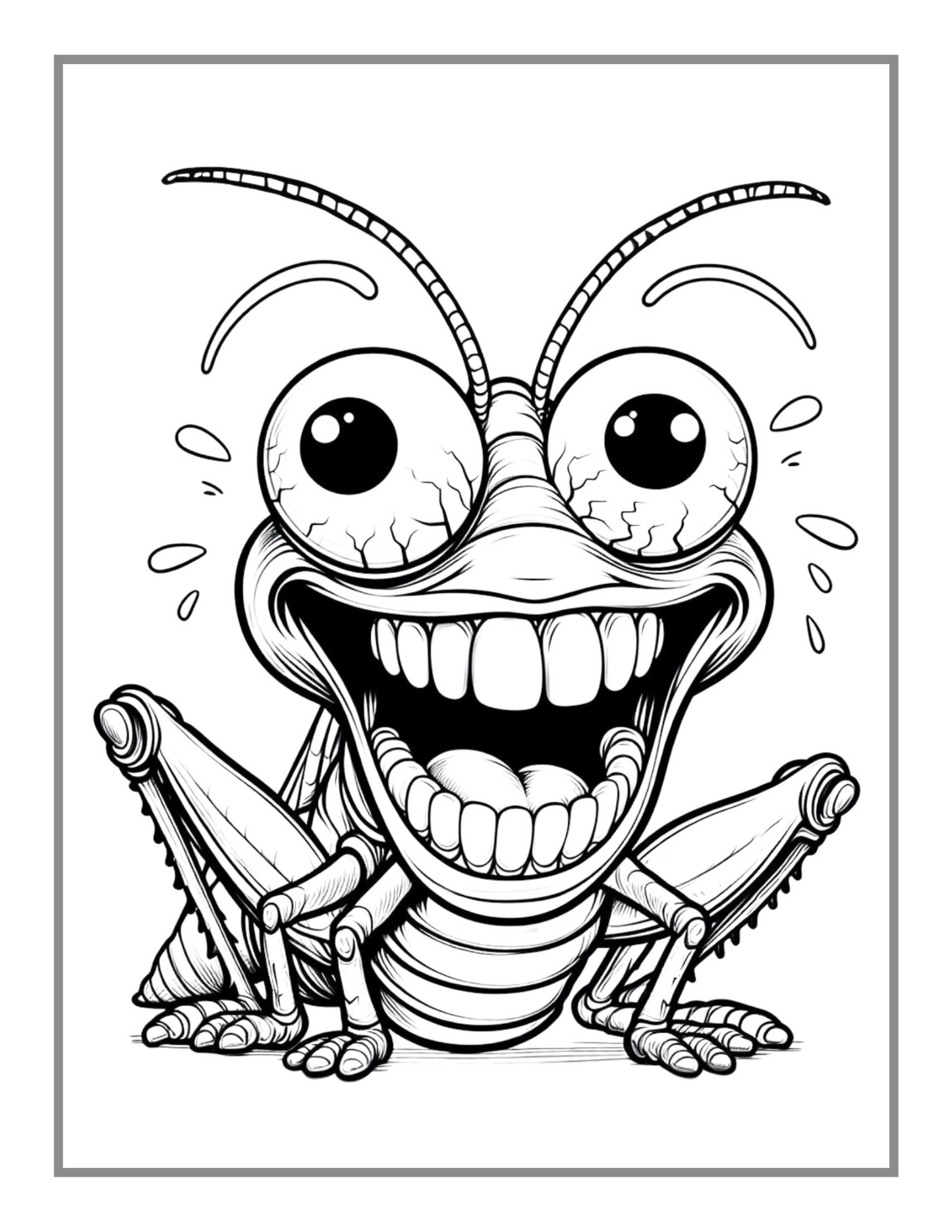 50 Pages Funny Cute Bugs and Insects Coloring Book for Adults Men Women Kids Boys Girls Toddlers Teens Stress Relief Relaxation Coloring