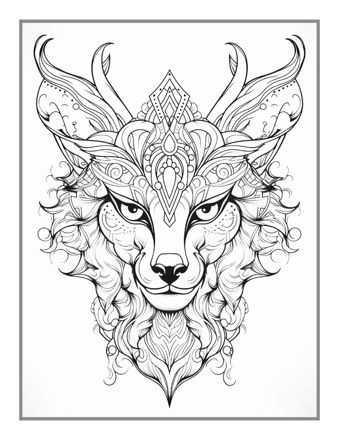 50 Pages Bold and Easy Animal Mandala Coloring Book Gift for Adults Kids Men Women Boys Girls Teens Youth Animal Mandala Coloring Book