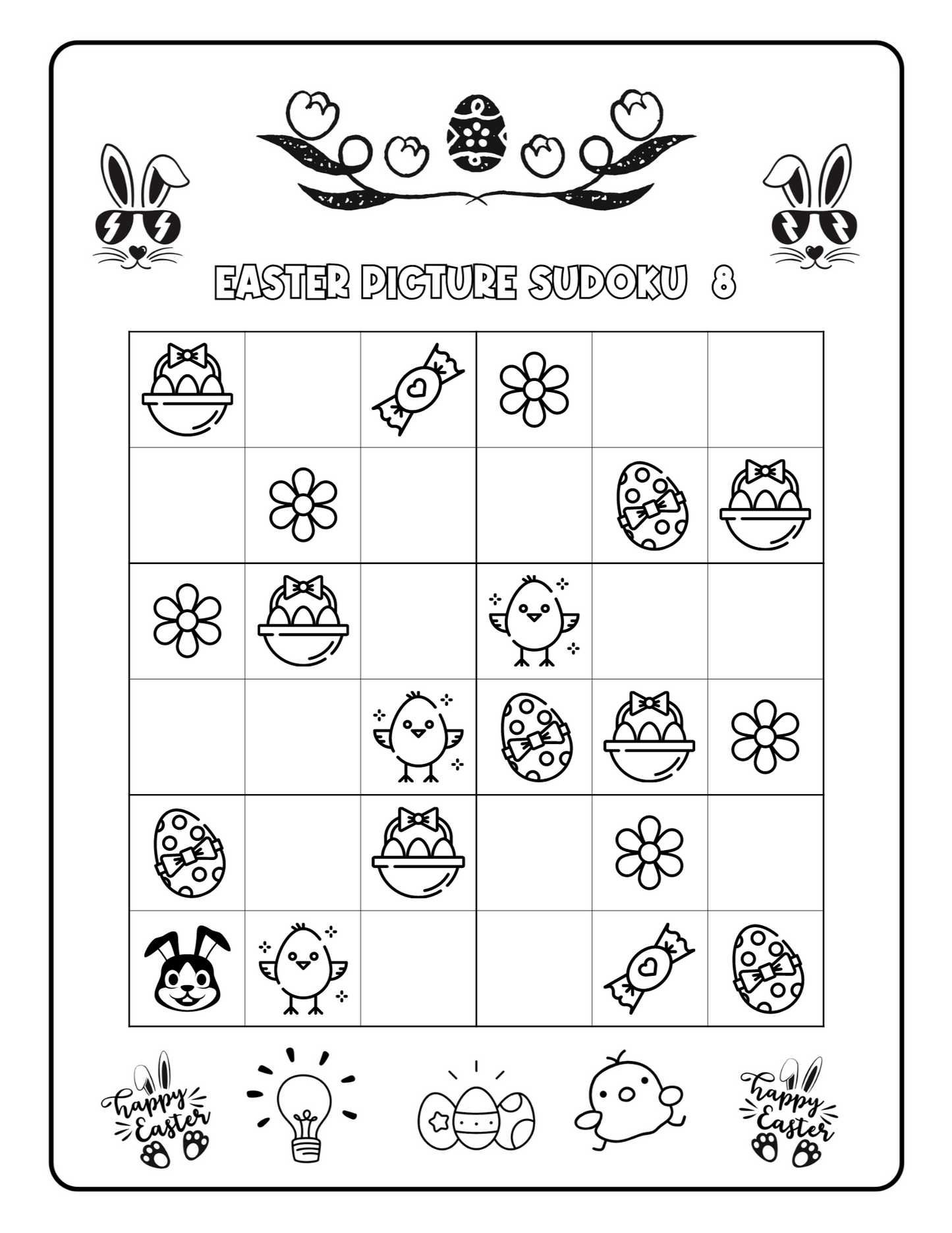50 Pages Happy Easter Bunny Rabbit Activity Book Gift for Kids Preschool Ages Boys Girls Teens Youth Coloring Drawing Cutting Mazes Puzzles