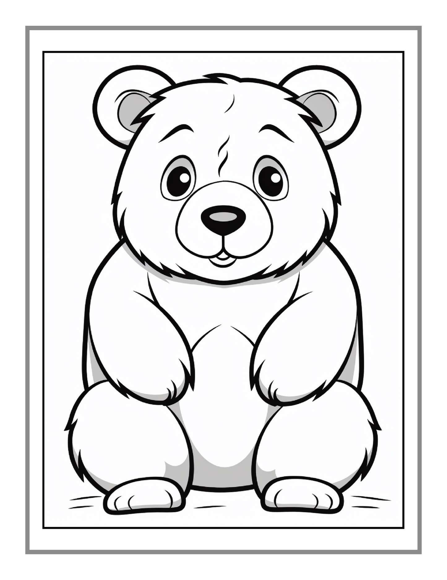 50 Pages Cute Teddy Bear Coloring Book Gift for Adults Kids Men Women Boys Girls Teens Funny Teddy Bear Coloring Activity Book for Students