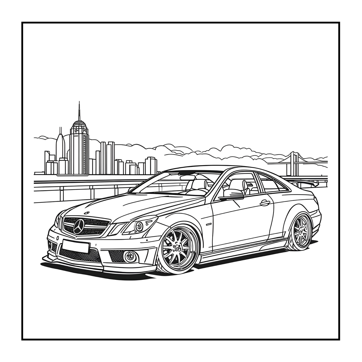 Modified Cars Coloring Book for Adults Men Women Kids Boys Girls Teens Bold Easy Simple Cars Coloring Book Drift Cars Coloring Activity Book