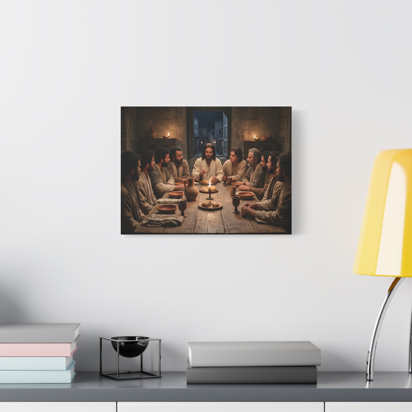 Cool Last Supper Canvas Wall Art Print Large Religious Biblical Faith Home Decor Christian Wall Art Ready to Hang for Living Room