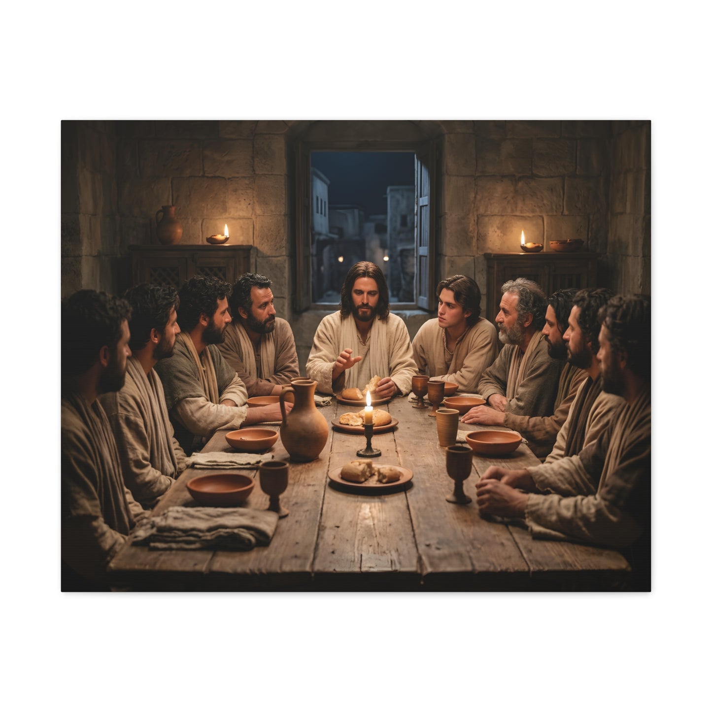 Cool Last Supper Canvas Wall Art Print Large Religious Biblical Faith Home Decor Christian Wall Art Ready to Hang for Living Room