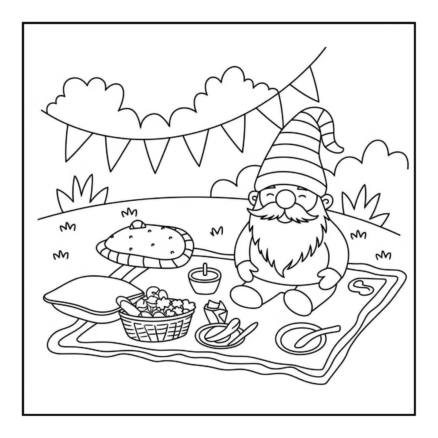 Cozy and Comfy Garden Gnomes Coloring Book Gift for Adults Men Women Kids Young Boys Girls Teens Cute Enchanted Gnome Coloring Pages Book