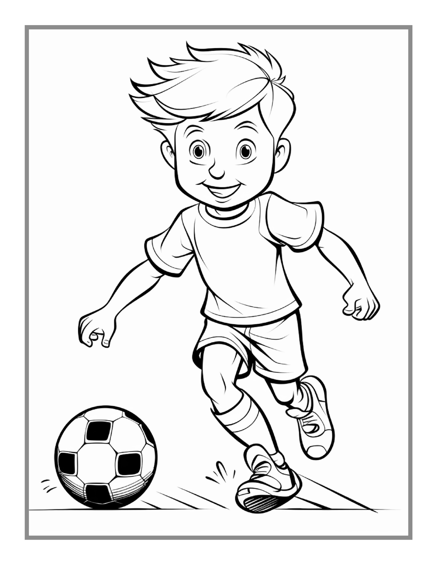 Easy and Bold Soccer Coloring Book 50 Pages Soccer Football Player Coloring Book Holiday Birthday Gift for Adults Kids Men Boys Teens Youth