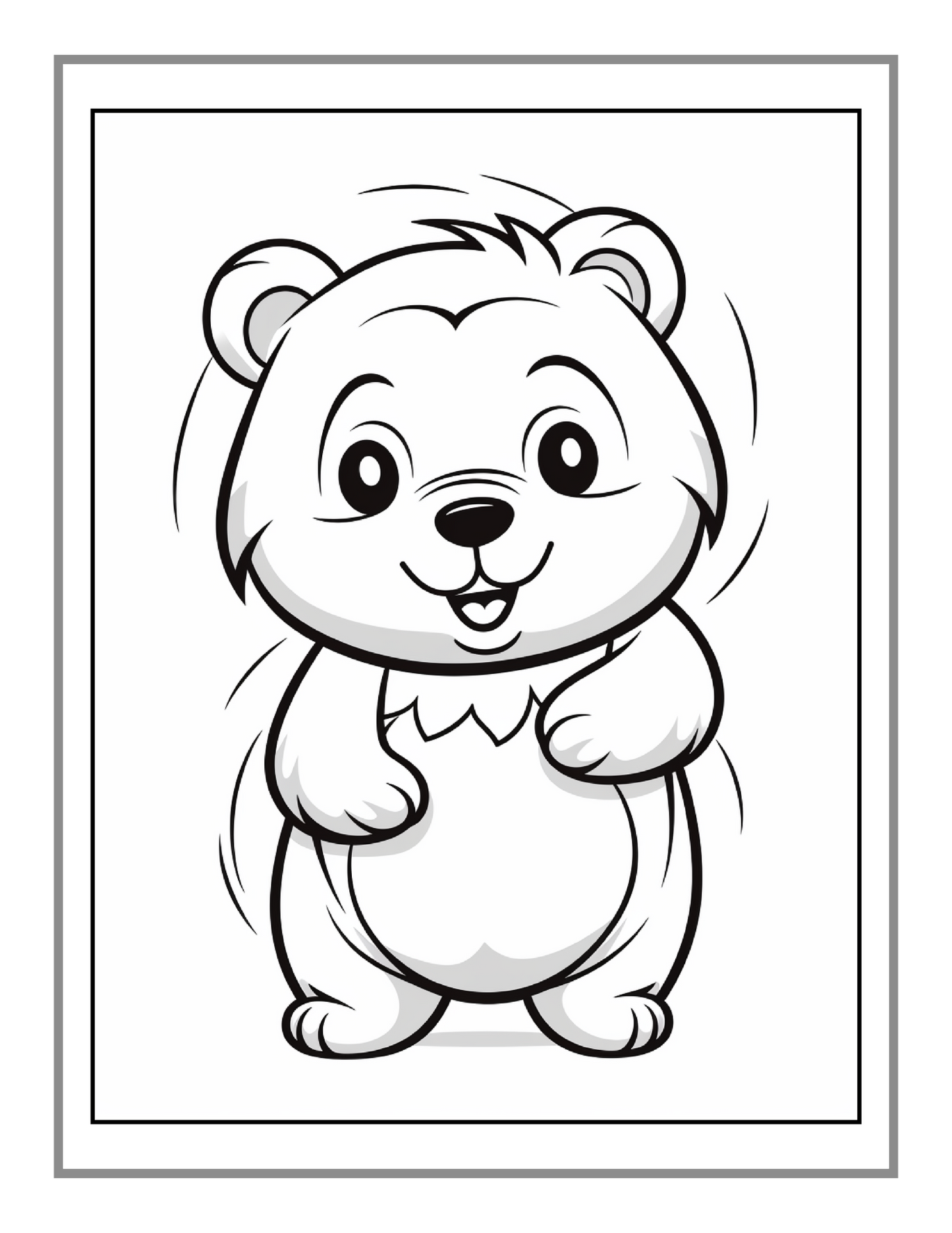 50 Pages Cute Teddy Bear Coloring Book Gift for Adults Kids Men Women Boys Girls Teens Funny Teddy Bear Coloring Activity Book for Students