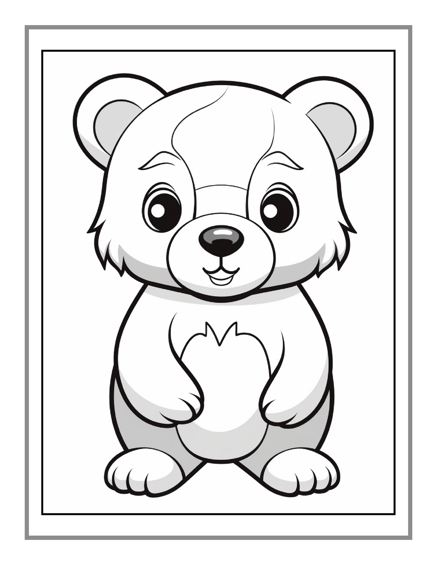 50 Pages Cute Teddy Bear Coloring Book Gift for Adults Kids Men Women Boys Girls Teens Funny Teddy Bear Coloring Activity Book for Students