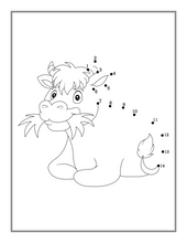 Load image into Gallery viewer, Dot to Dot Animal Lover Activity Book Gift for Kids Ages Boys Girls Teens Preschool Toddlers 50 Pages Cute Animals Dot to Dot Puzzle
