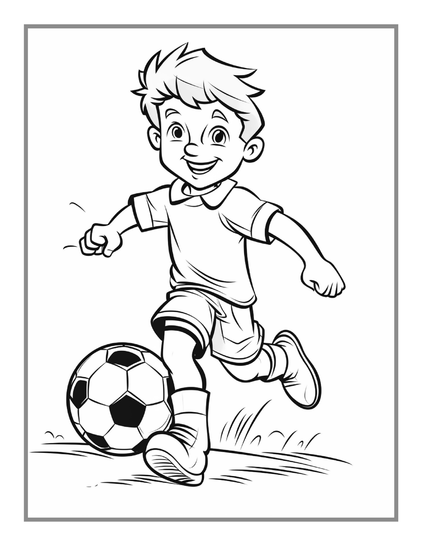 Easy and Bold Soccer Coloring Book 50 Pages Soccer Football Player Coloring Book Holiday Birthday Gift for Adults Kids Men Boys Teens Youth