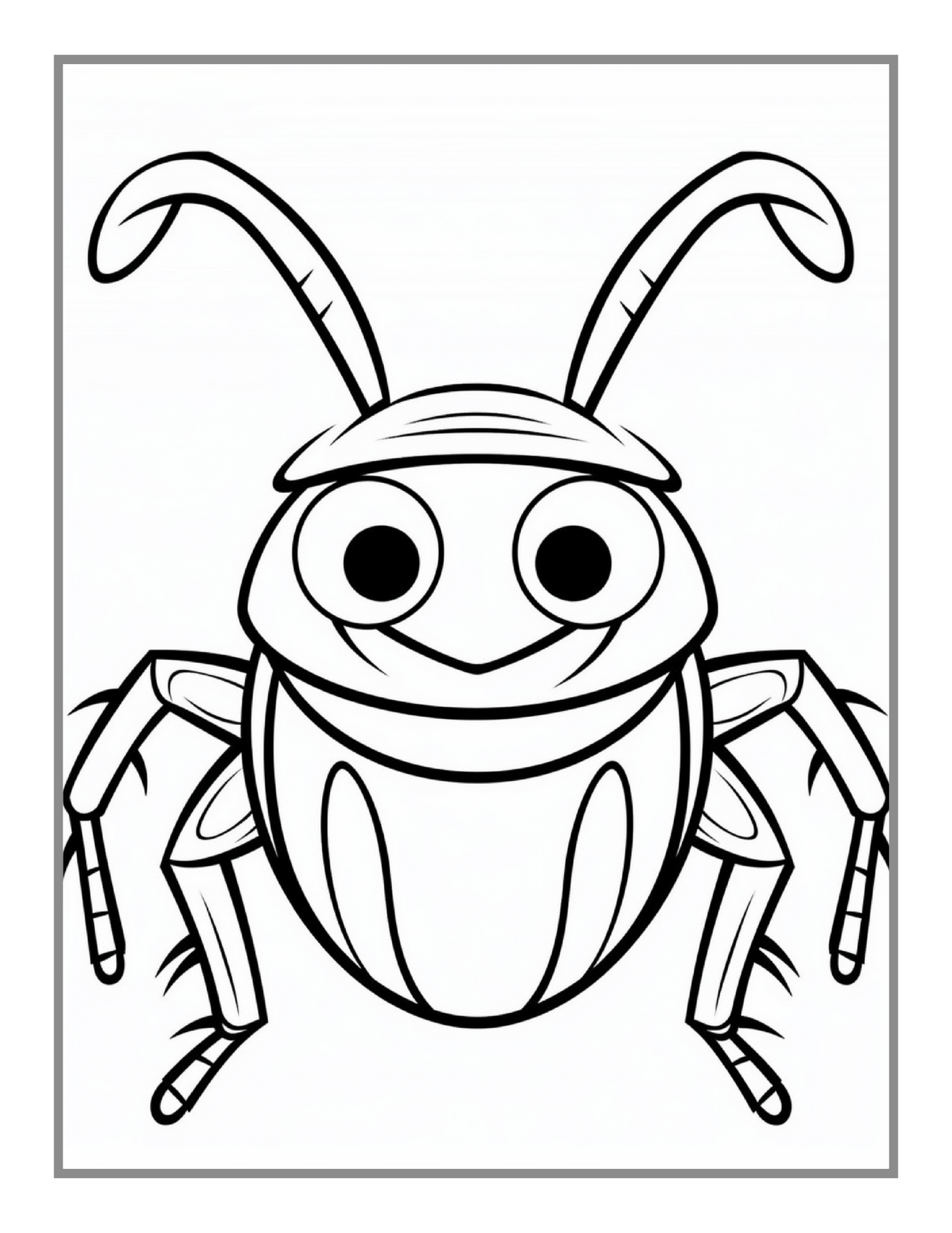 50 Pages Funny Cute Bugs and Insects Coloring Book for Adults Men Women Kids Boys Girls Toddlers Teens Nature Animal Fun Bugs Coloring Sheet