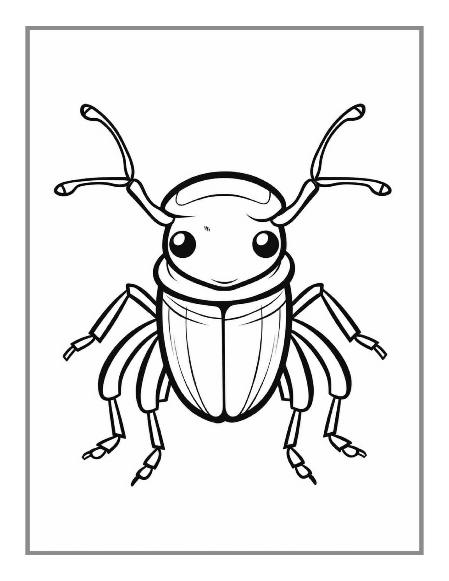 50 Pages Funny Cute Bugs and Insects Coloring Book for Adults Men Women Kids Boys Girls Toddlers Teens Nature Animal Fun Bugs Coloring Sheet