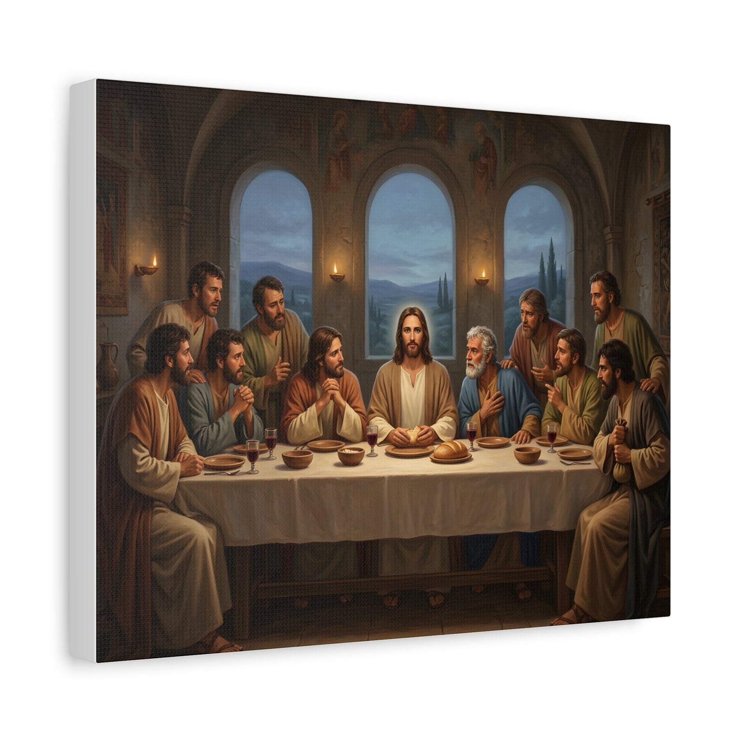 Cool Last Supper Canvas Wall Art Print Large Religious Biblical Faith Home Decor Christian Wall Art Ready to Hang for Living Room