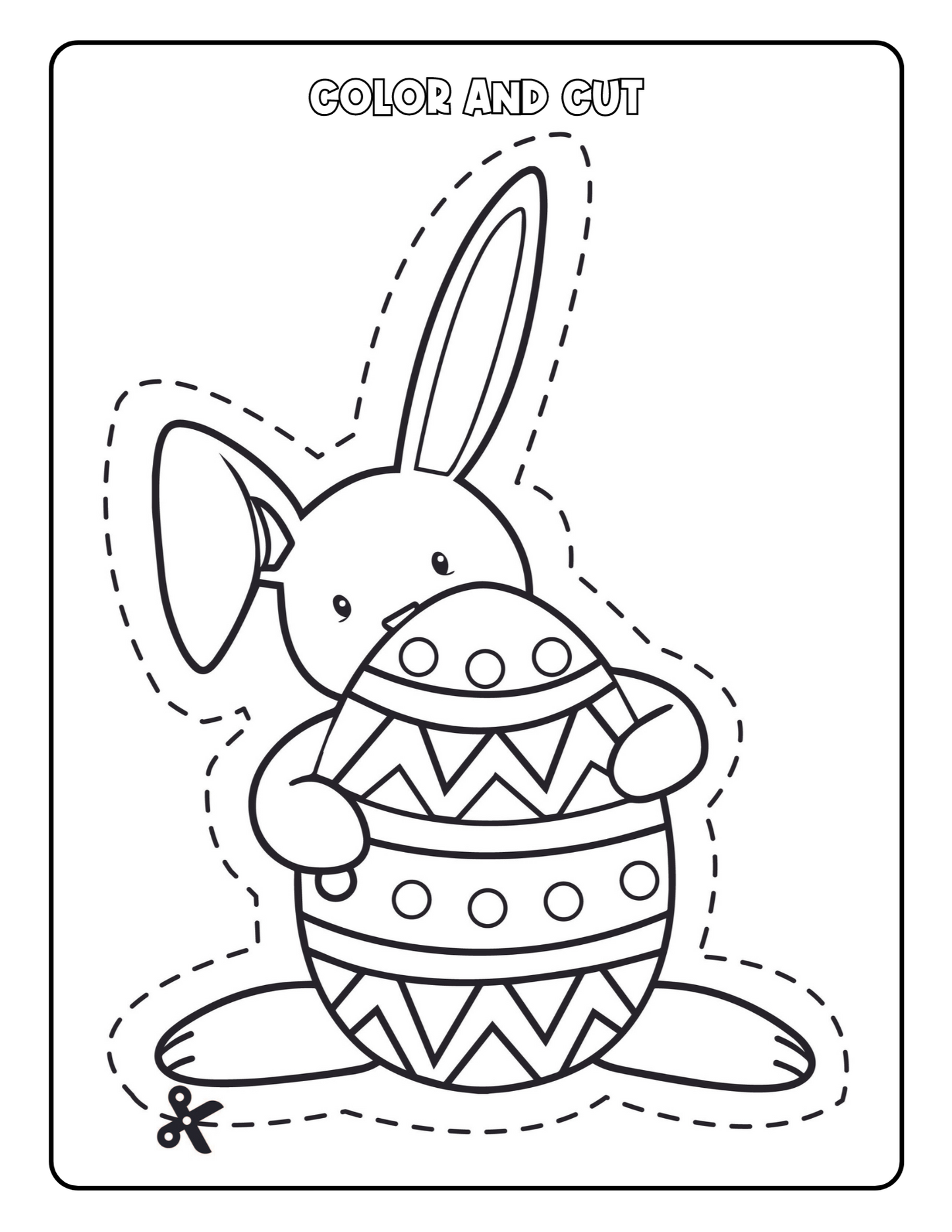 50 Pages Happy Easter Bunny Rabbit Activity Book Gift for Kids Preschool Ages Boys Girls Teens Youth Coloring Drawing Cutting Mazes Puzzles