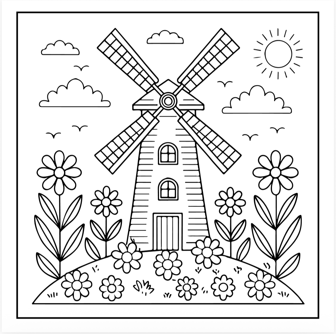 Cute Spring Coloring Book Gift for Adults Men Women Kids Young Boys Girls Teens Youth Spring Scenes Bold and Easy Coloring Book