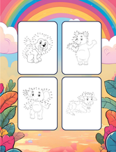 Load image into Gallery viewer, Bold and Easy Dot to Dot Animal Drawing Worksheets Book 50 Pages Dot to Dot Animal Lover Activity Book Gift for Kids Ages Boys Girls Teens
