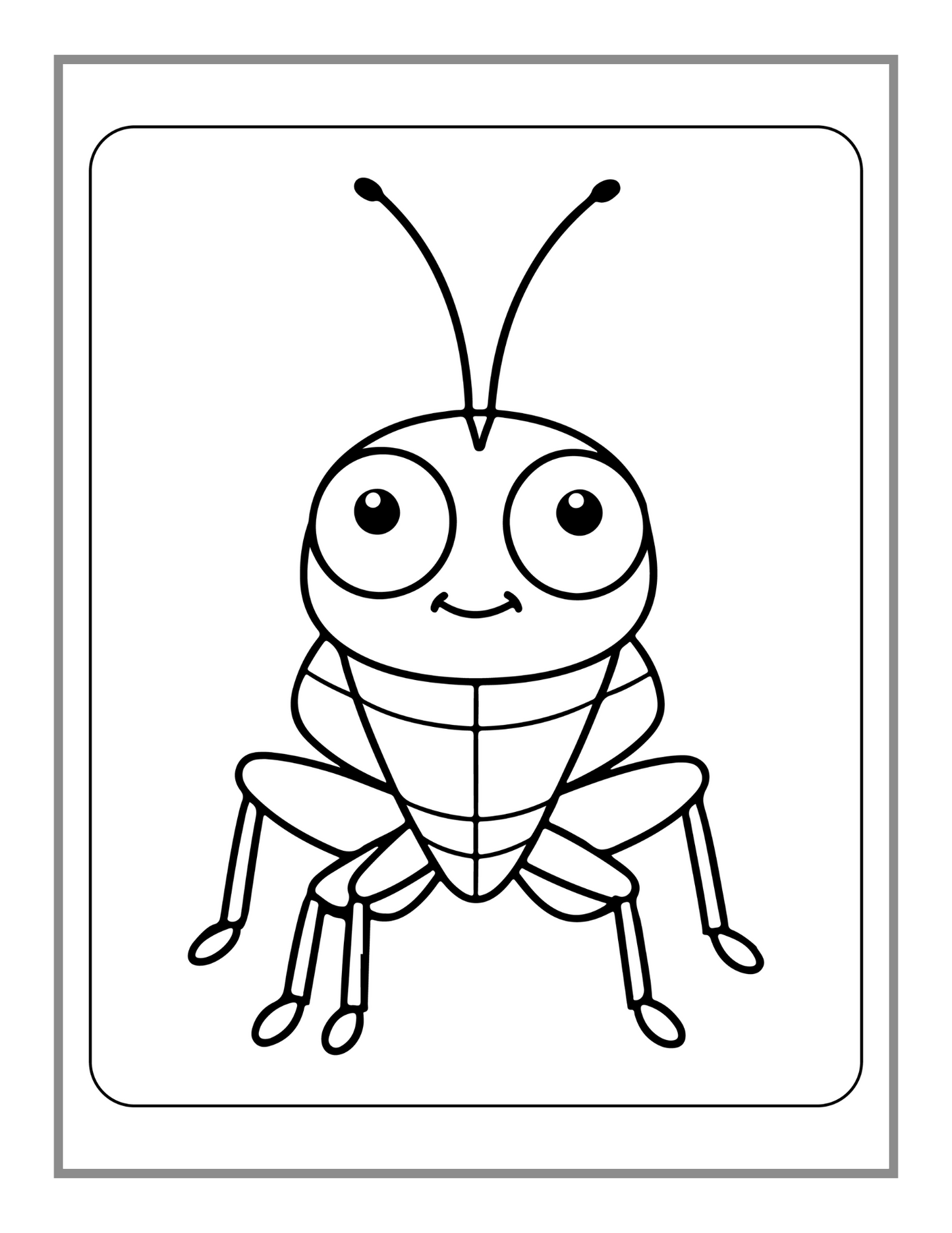 Funny Cute Bugs and Insects Coloring Book for Adults Men Women Kids Boys Girls Toddlers Teens 50 Pages Stress Relief Coloring Activity Book