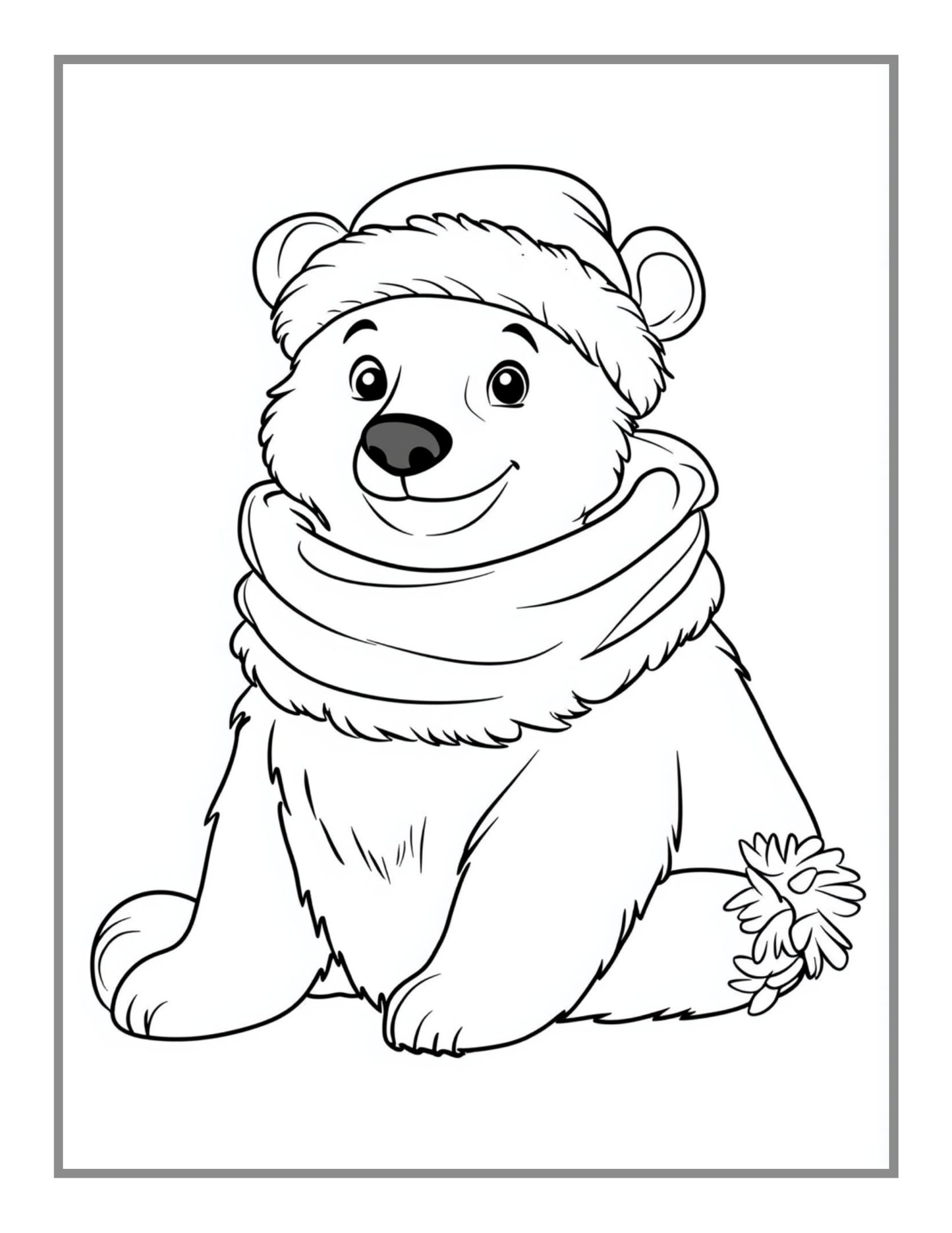 Cute Polar Bear Coloring Book Gift for Adults Kids Men Women Boys Girls Teens 50 Pages Funny Polar Bear Coloring Activity Book for Students