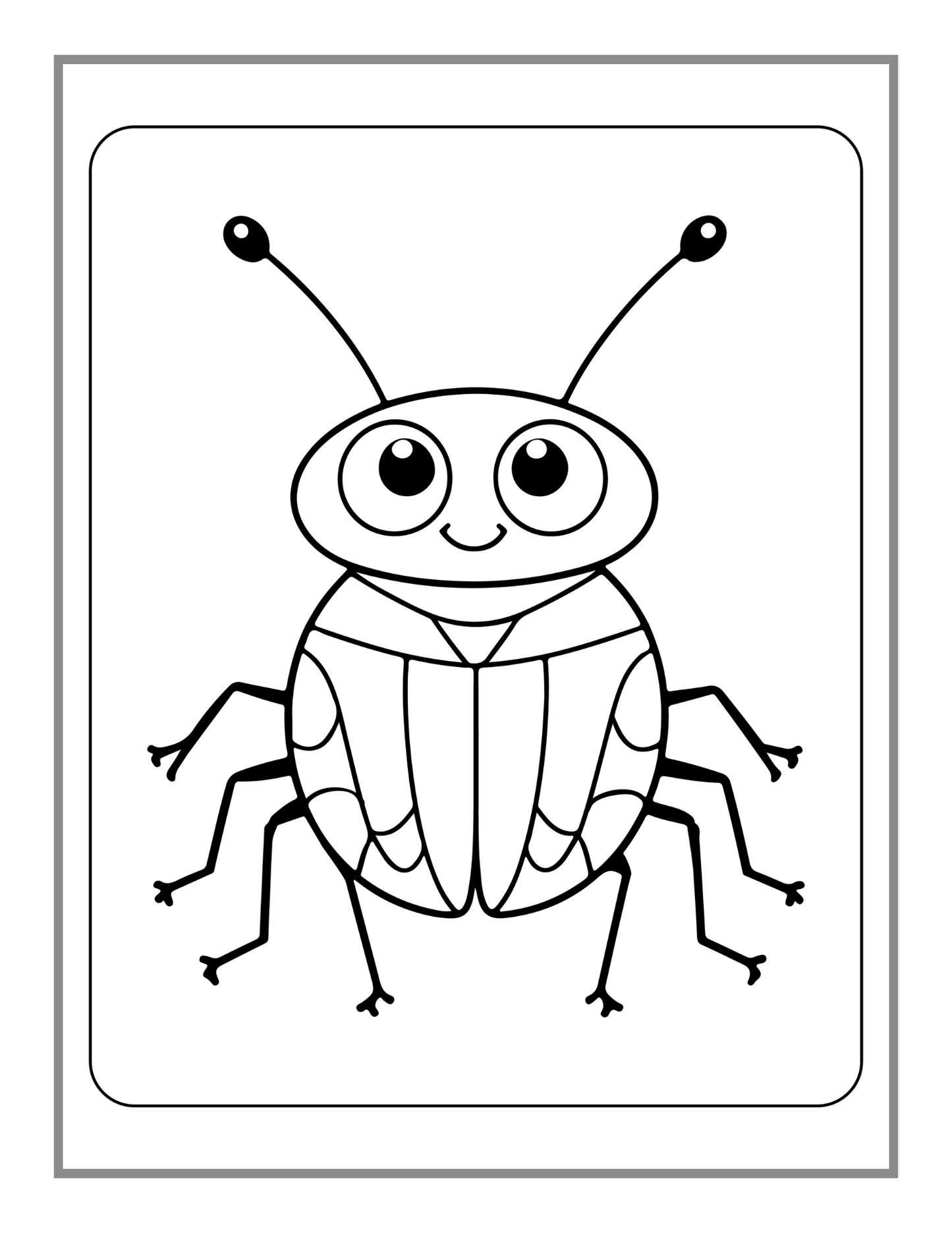 Funny Cute Bugs and Insects Coloring Book for Adults Men Women Kids Boys Girls Toddlers Teens 50 Pages Stress Relief Coloring Activity Book