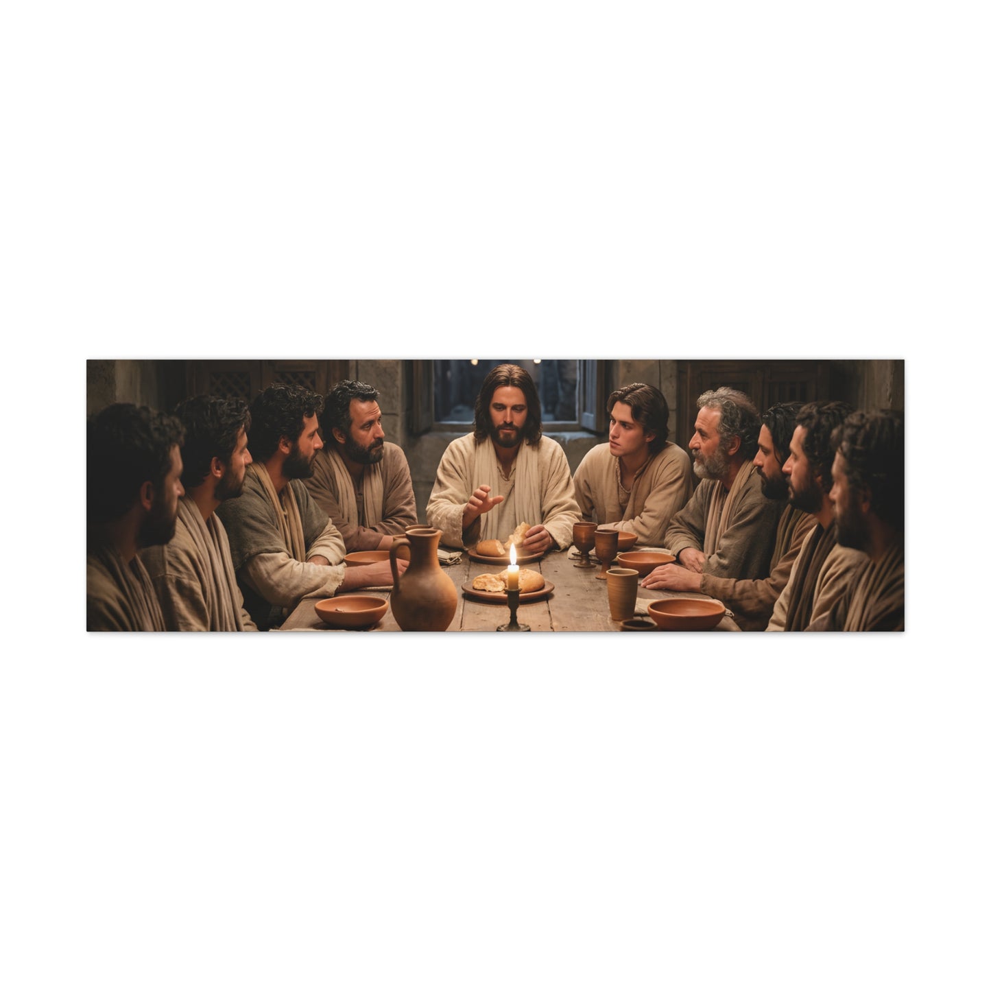 Cool Last Supper Canvas Wall Art Print Large Religious Biblical Faith Home Decor Christian Wall Art Ready to Hang for Living Room