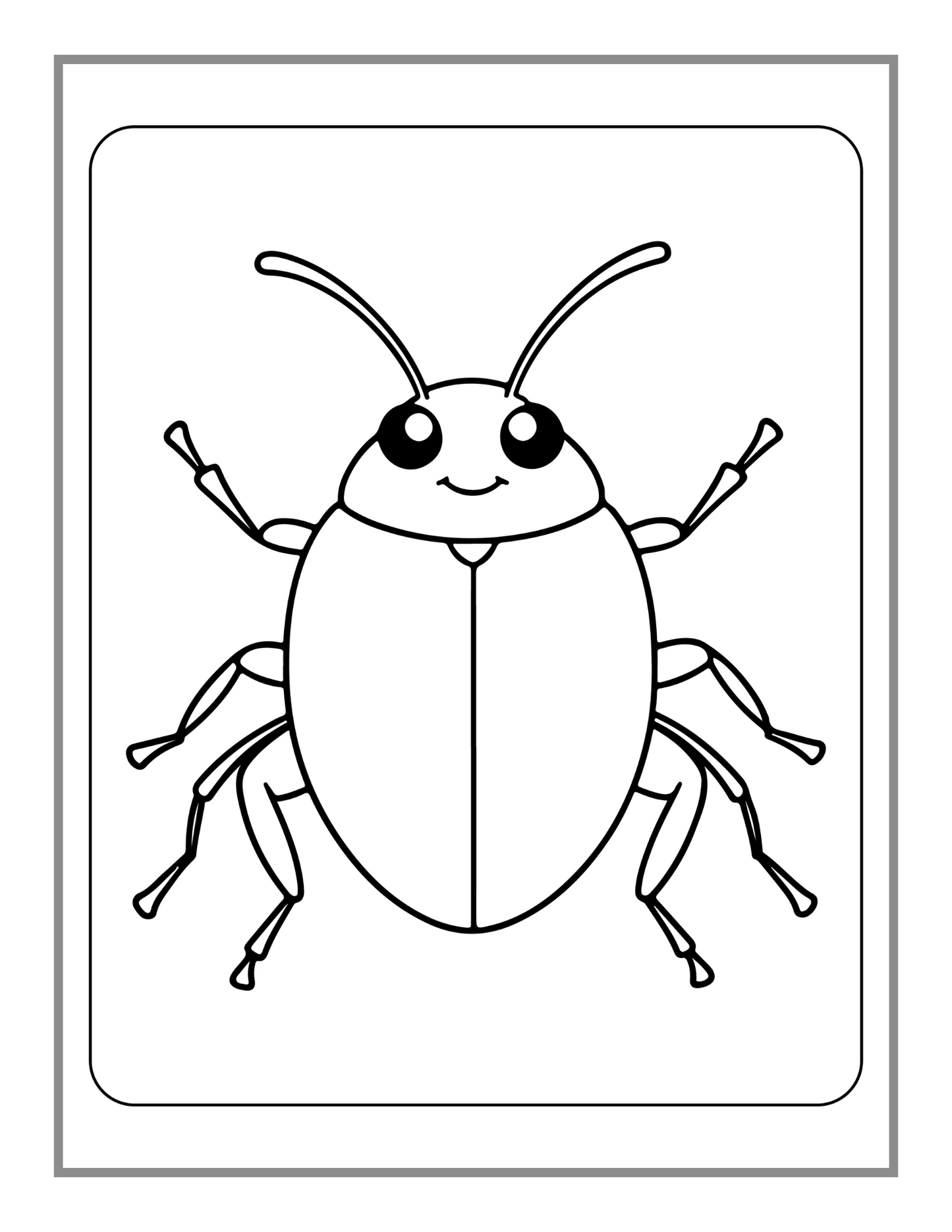 Funny Cute Bugs and Insects Coloring Book for Adults Men Women Kids Boys Girls Toddlers Teens 50 Pages Stress Relief Coloring Activity Book