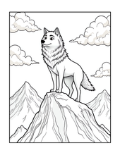 Load image into Gallery viewer, Cute Wolf Coloring Book for Kids and Adults, Bold and Easy Printed Coloring Book, 25 Single-Sided Wolf Designs, Animal Gift for All Ages
