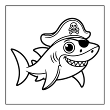 Load image into Gallery viewer, Cute Funny Shark Coloring Book for Kids Adults Ocean Animals Relaxing Marine Life Pages Coloring Book
