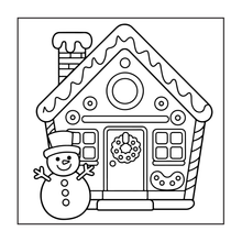 Load image into Gallery viewer, Cute Christmas Gingerbread House Coloring Book Whimsical Candy Holiday Pages for Kids Teens Adults Festive Relaxation Gift
