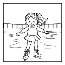 Load image into Gallery viewer, Ice Skating Coloring Book Kids Adults, Winter Sports Figure Skate Activity Coloring Pages, Gift for Skaters Hockey Fans
