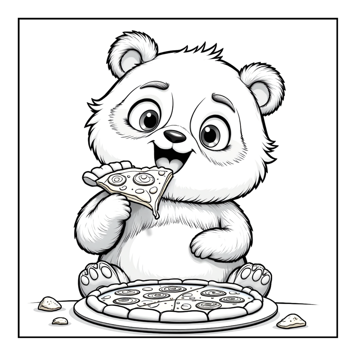 Cute Cozy Panda Bear Animal Coloring Book Gift for Adults Kids Boys Girls Teens: Single Sided Bold and Easy Cool Panda Bear Coloring Book