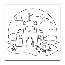 Load image into Gallery viewer, Cute Sea Life Coloring Book for Kids Teens Adults Ocean Animals, Marine Creatures, Stress Relief, Single Sided Coloring Pages

