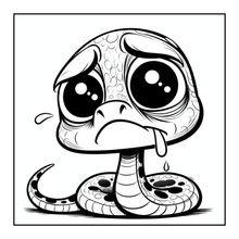 Load image into Gallery viewer, Funny Cute Snake Coloring Book for Kids Teens Adults Cool Reptile Designs Single Sided Pages Fun Stress Relief Activity

