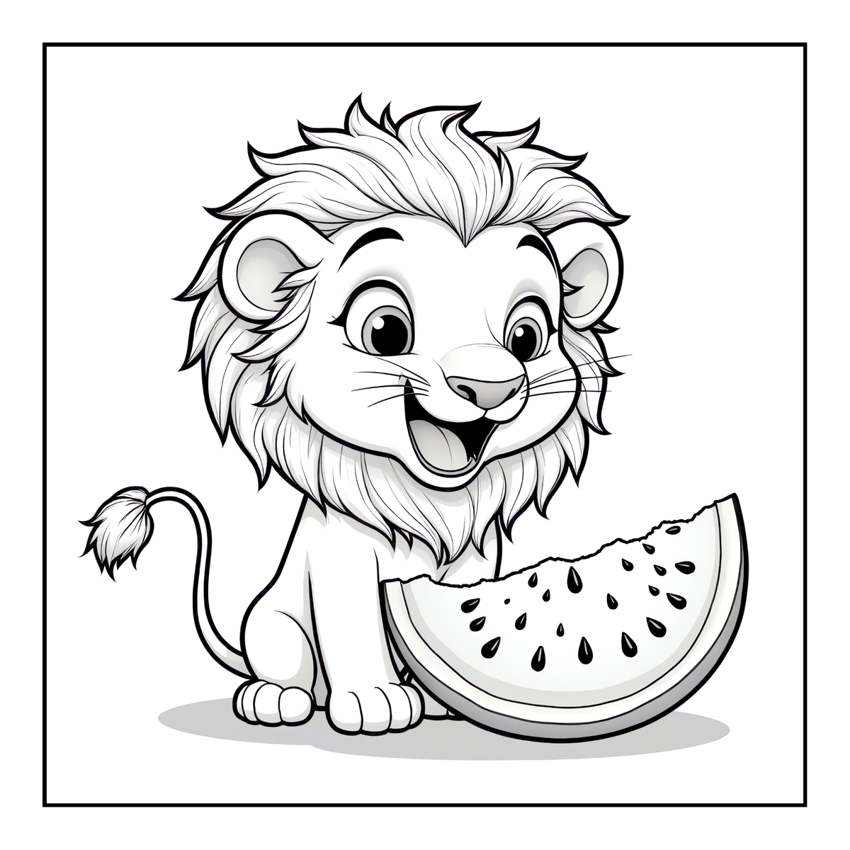 Cute Cozy Funny Lion Animal Coloring Book Gift for Adults Kids Boys Girls Teens: Single Sided Bold and Easy Cool Lion Themed Coloring Book