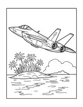 Load image into Gallery viewer, Military Jet Fighter Plane Coloring Book for Kids Adults Boys Girls: 50 Pages Single Sided F-35 Lightning Fighter Jet Airplane Coloring Book
