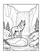 Load image into Gallery viewer, Cute Wolf Coloring Book for Kids and Adults, Bold and Easy Printed Coloring Book, 25 Single-Sided Wolf Designs, Animal Gift for All Ages
