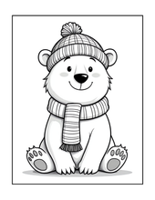 Load image into Gallery viewer, Christmas Coloring Book for Kids Adults Cute Snowman Holiday Activity Printed Softcover Book Bold Easy Winter Holiday Gift Single Sided Page
