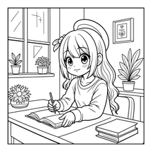 Load image into Gallery viewer, Kawaii Anime Girls Coloring Book for Kids Teens Adults – Cute Manga Characters Easy Japanese Scenes
