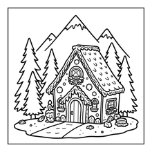 Load image into Gallery viewer, Christmas Gingerbread House Coloring Book Cute Holiday Gingerbread Homes for Kids Teens Adults Easy Cozy Winter Coloring Pages
