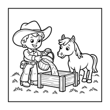 Load image into Gallery viewer, Cozy Cowboy Animals Coloring Book for Adults Kids Boys Girls Teens: Kawaii Cowboy Cute Animals Coloring Activity Book for Children
