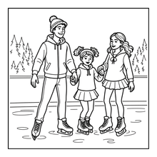 Load image into Gallery viewer, Ice Skating Coloring Book Kids Adults, Winter Sports Figure Skate Activity Coloring Pages, Gift for Skaters Hockey Fans
