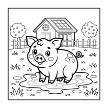 Load image into Gallery viewer, 50 Pages Cute Farm Animals Coloring Book Gift for Kids Boys Girls Teens Children Youth: Country Farm Animals Cow Sheep Coloring Book
