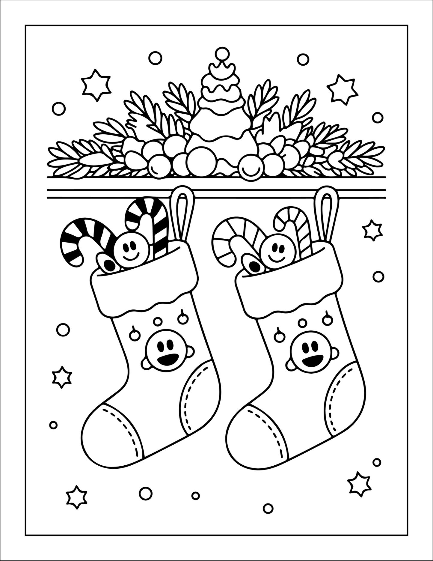 Kawaii Cozy Christmas Coloring Book for Adults Kids Boys Girls Teens Cute Festive Winter Season Holiday Coloring Pages for Children