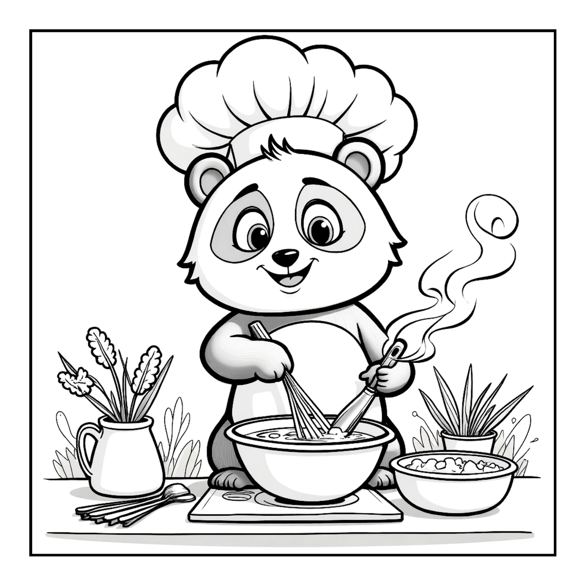 Cute Cozy Panda Bear Animal Coloring Book Gift for Adults Kids Boys Girls Teens: Single Sided Bold and Easy Cool Panda Bear Coloring Book