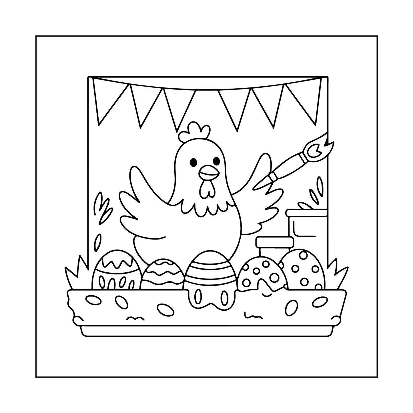 Cute Funny Chicken Coloring Book Gift for Adults Kids Boys Girls Teens Bold and Easy Chicken Bird Coloring Sheets for Children Relaxation