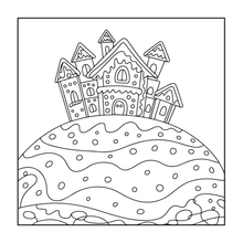 Load image into Gallery viewer, Cute Christmas Gingerbread House Coloring Book Whimsical Candy Holiday Pages for Kids Teens Adults Festive Relaxation Gift
